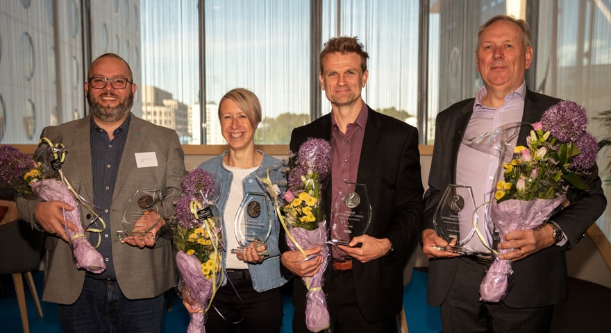 From left to right: Dean Kangleas, Annegret Bicherl, Gary Tully and Petter Nilsen.
